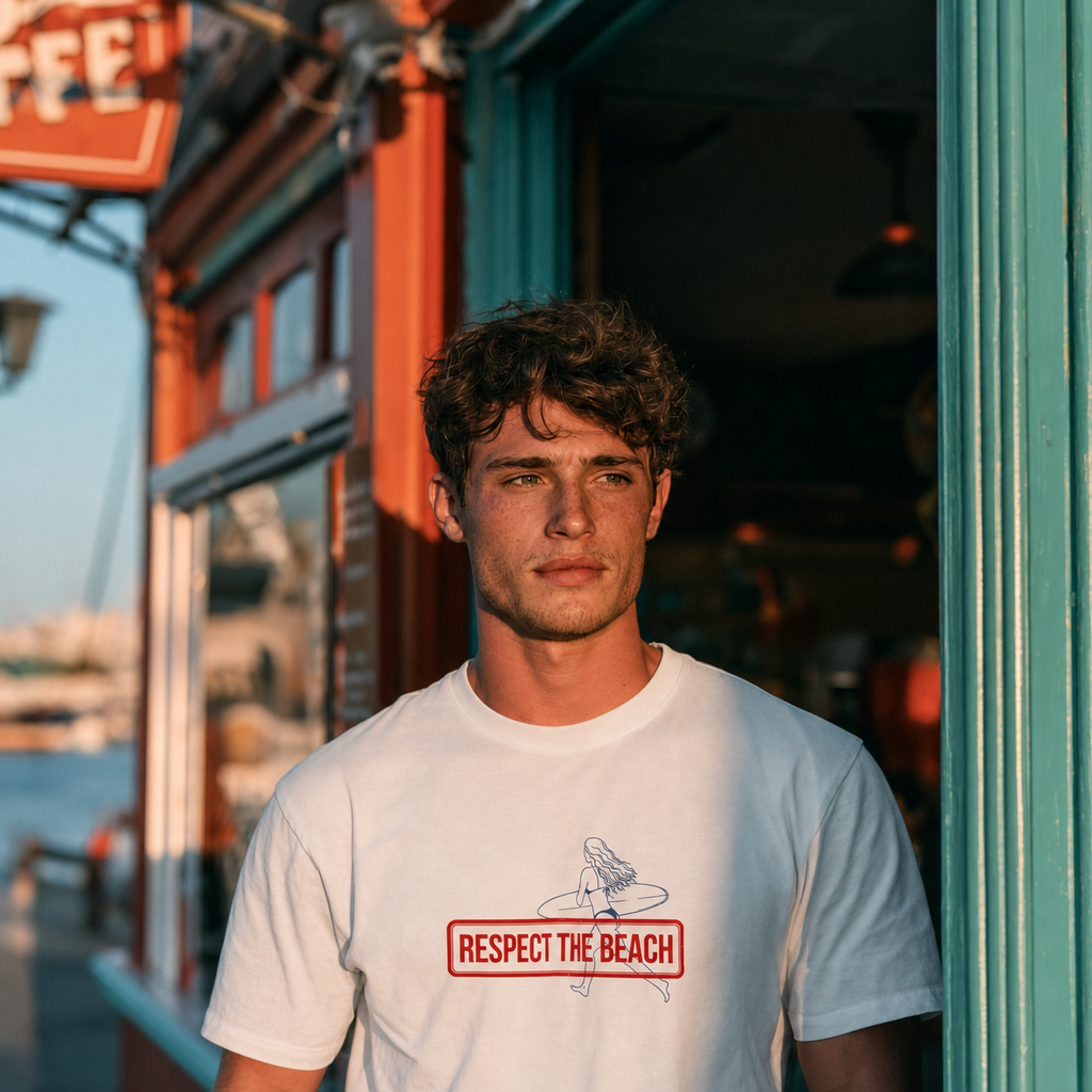 Unisex premium t-shirt Respect The Beach