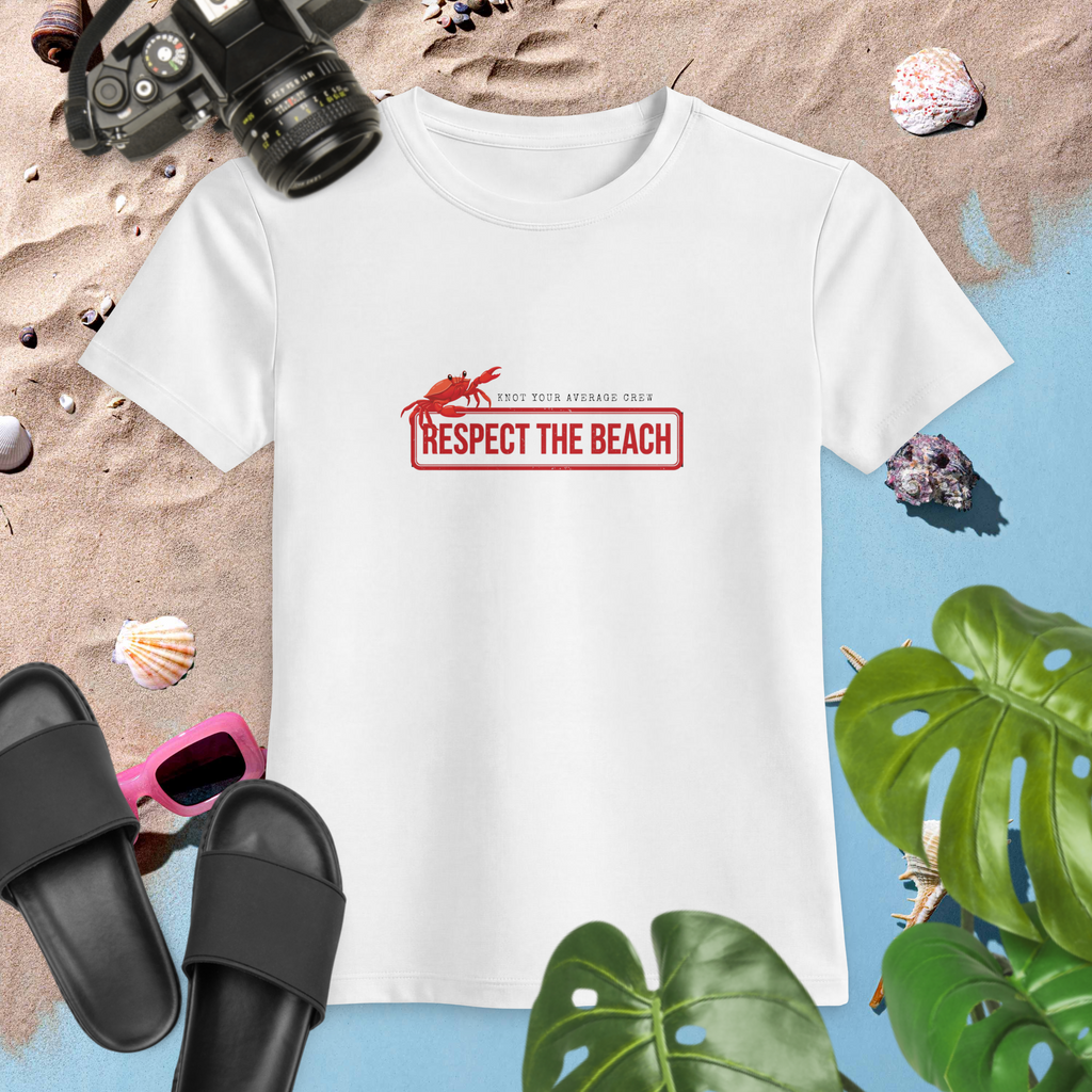 Women's luxe fitted tee Respect The Beach